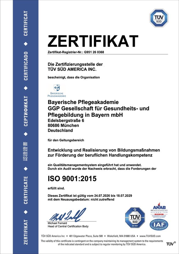 TÜV-Zertifikat
